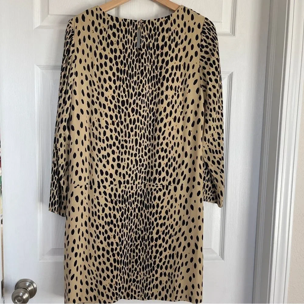J. Crew Leopard Print Shift Dress Sz 10 Gently Loved